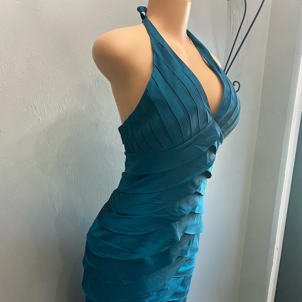 Cache Vibrant Blue Backless Halter Dress - Picture 2 of 5